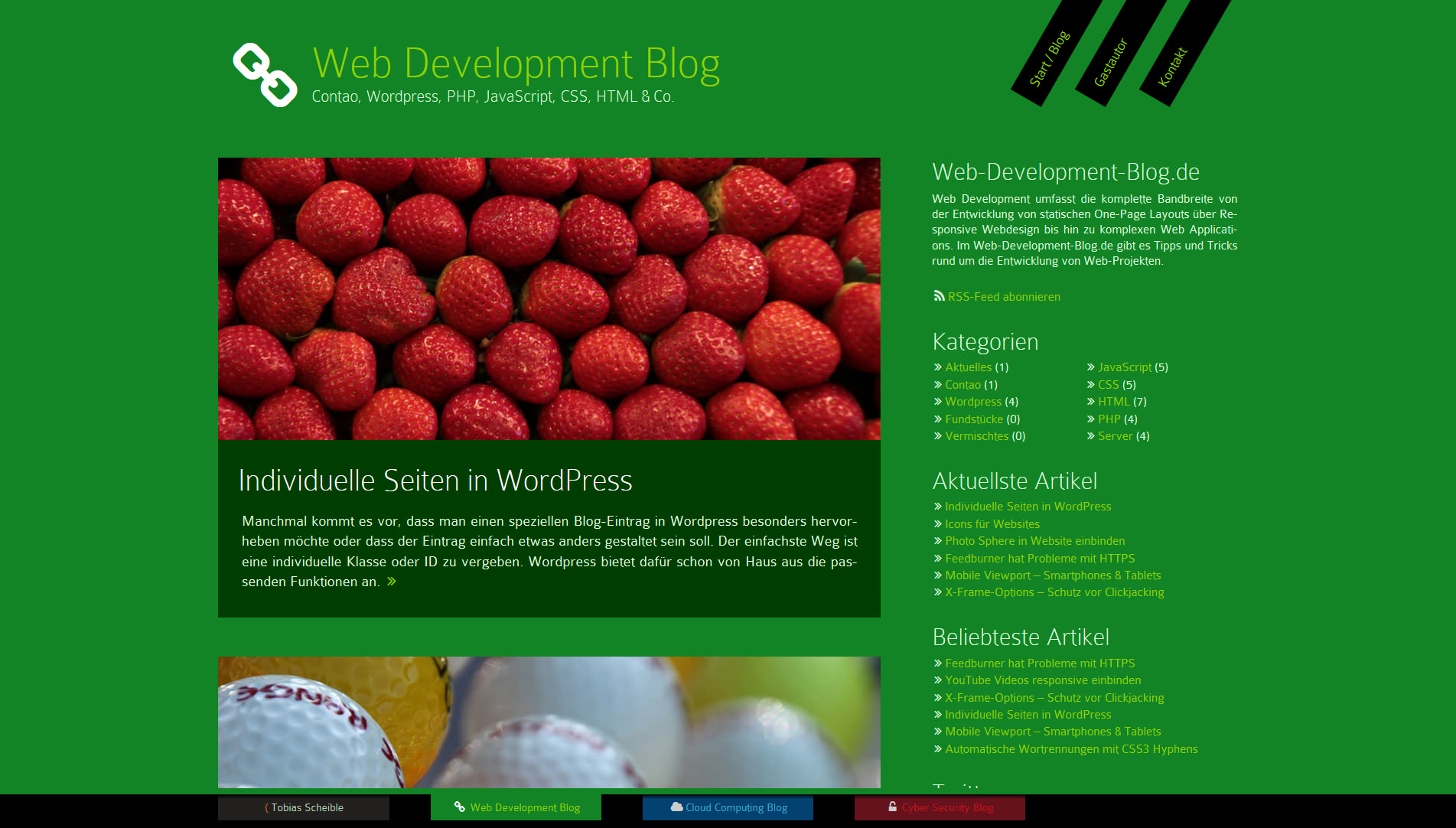Neuer Blog über Web-Entwicklung