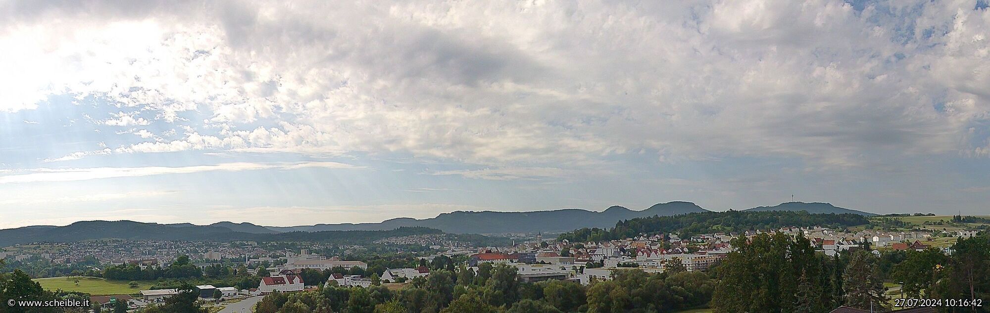 Webcam Stadt Balingen - Blick auf die Innenstadt und den Kirchturm