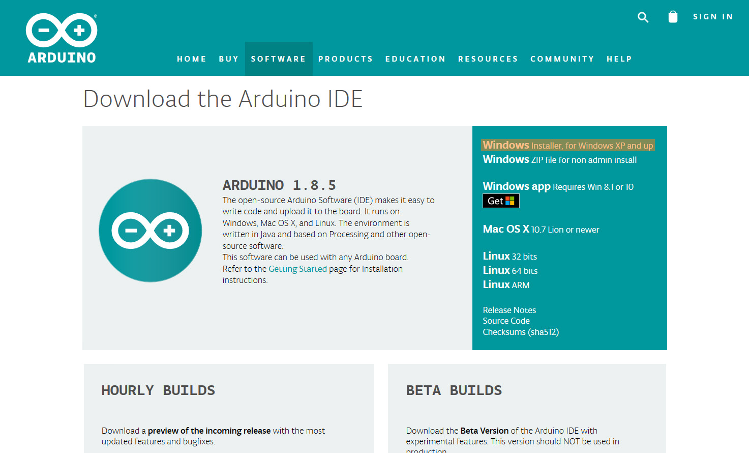 Installation Arduino IDE