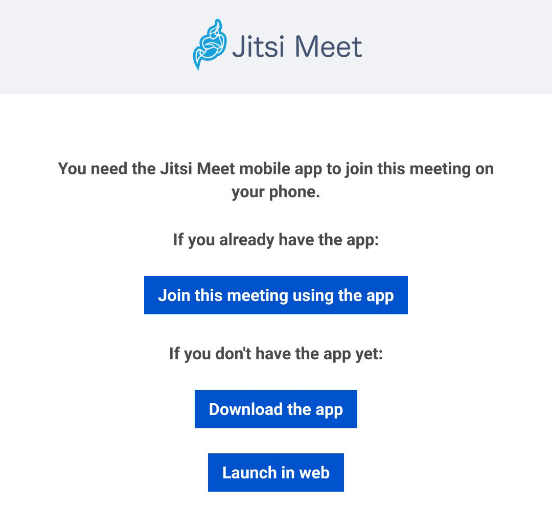 Jitsi Meet mobiler Webbrowser