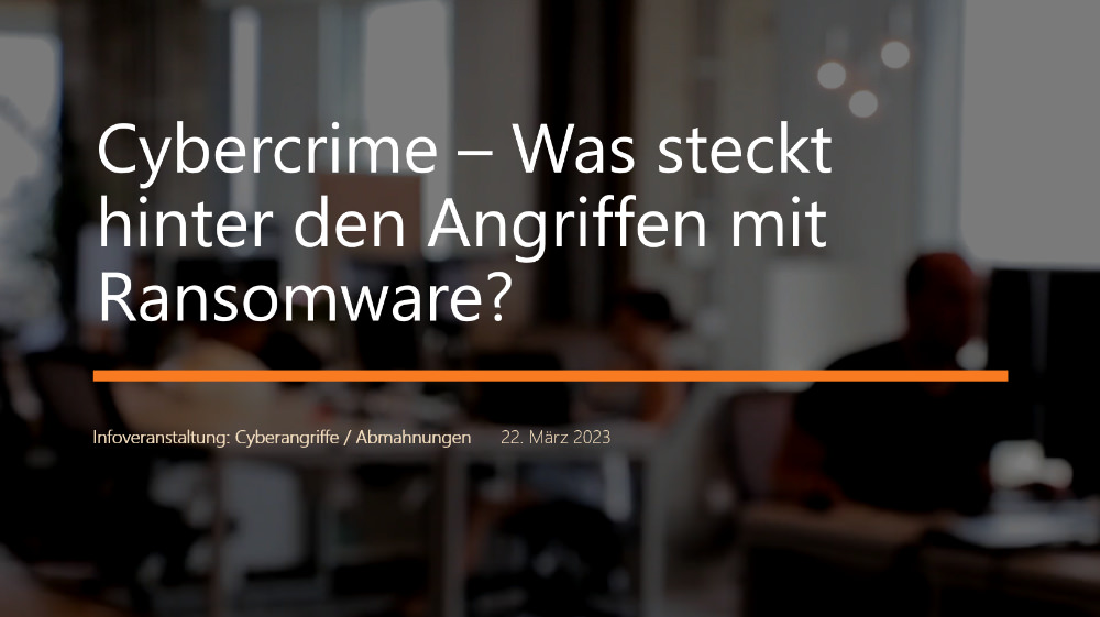 Cybercrime - Cyber Security Vortrag